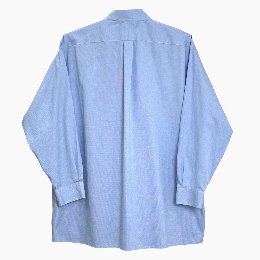 Jos. A. Bank Mens Traveler Dress Shirt 18-35 Blue Traditional Fit Houndstooth - Picture 3 of 8